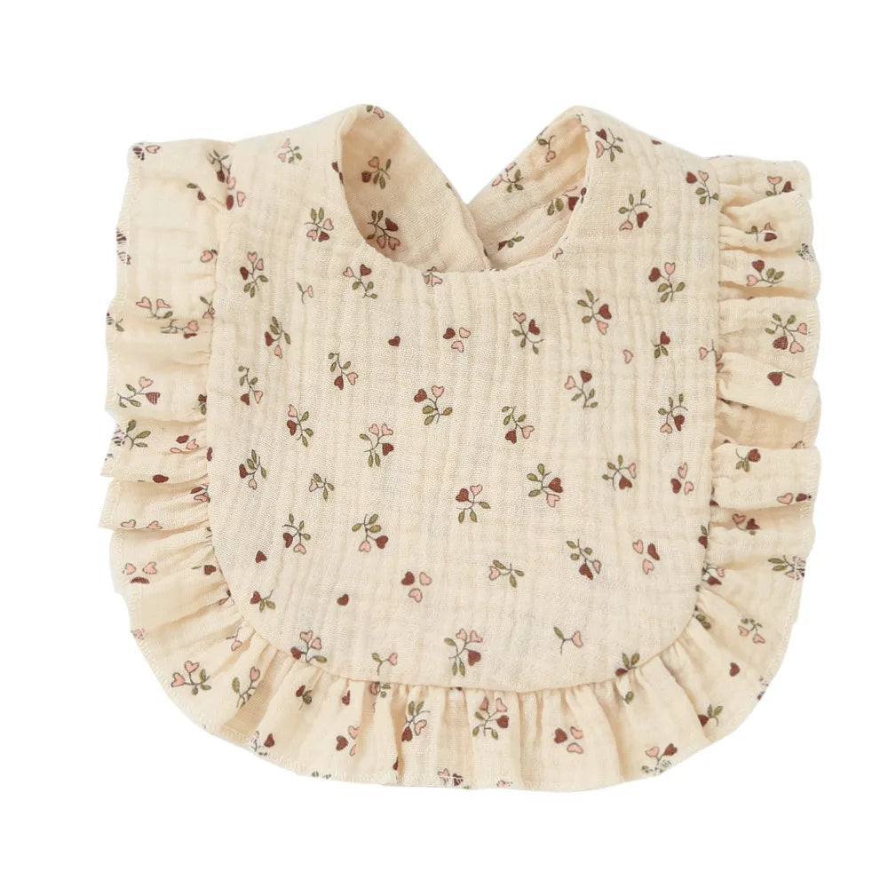 Ruffle Cotton Baby Bib