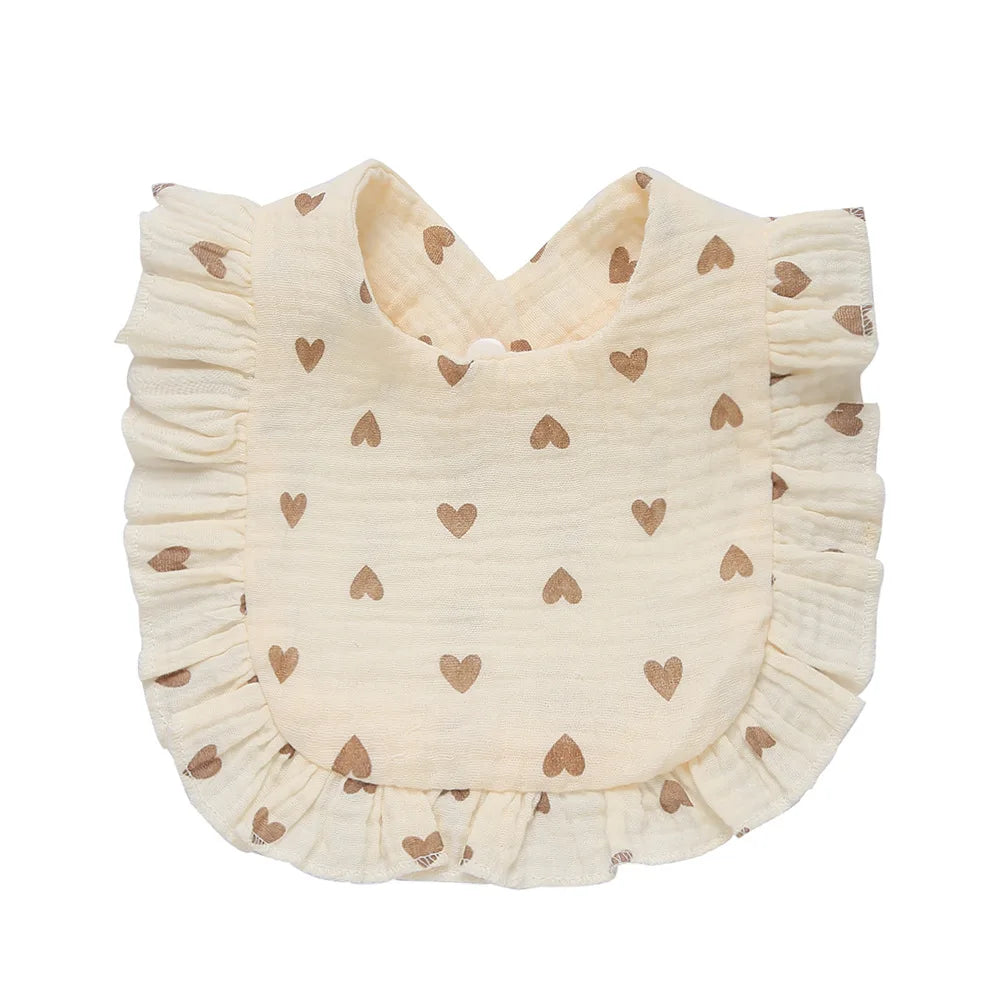 Ruffle Cotton Baby Bib