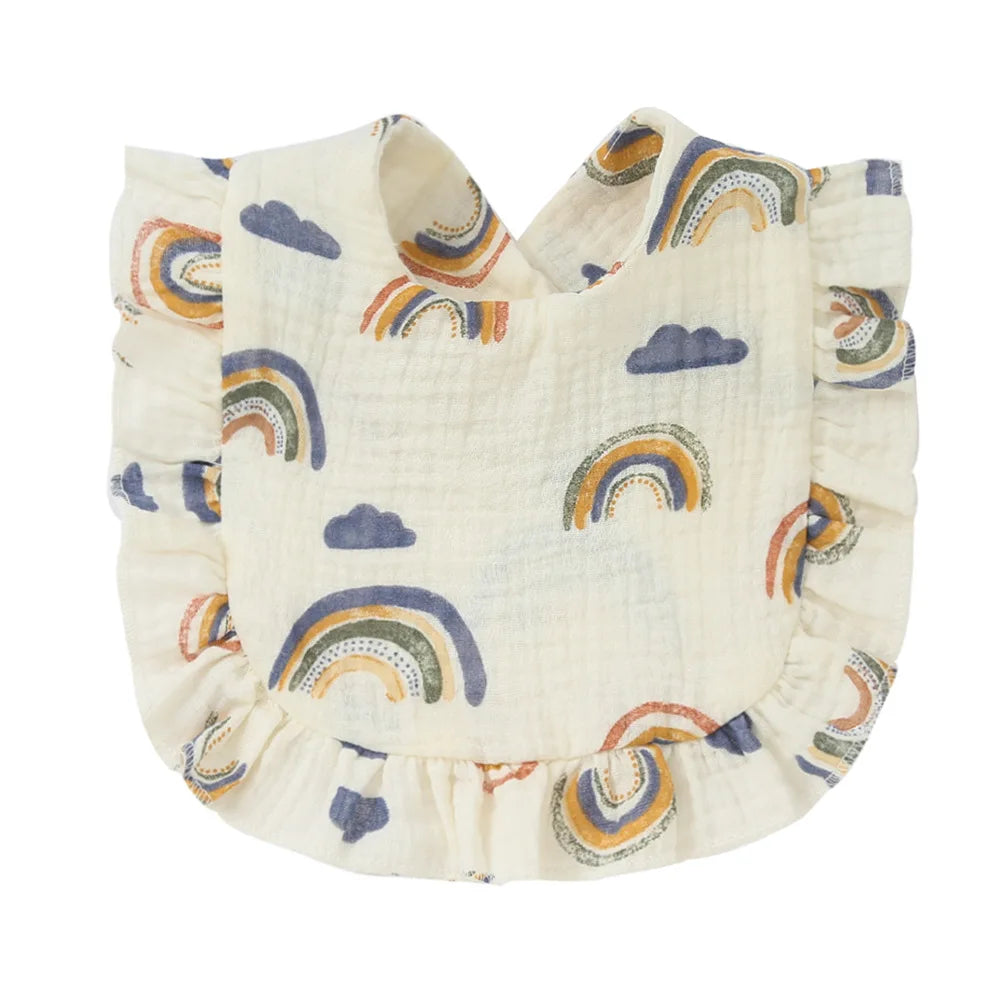 Ruffle Cotton Baby Bib